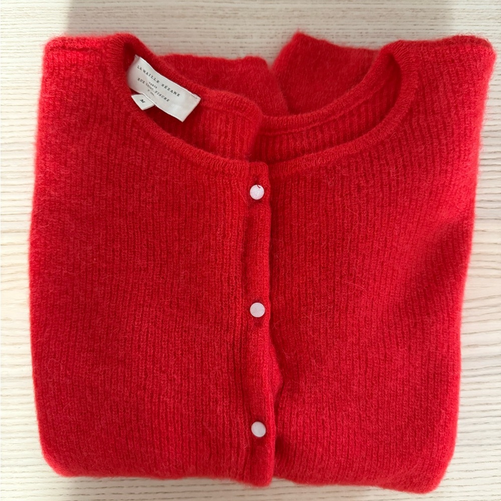 Sezane Gaspard Cardigan in Red size medium